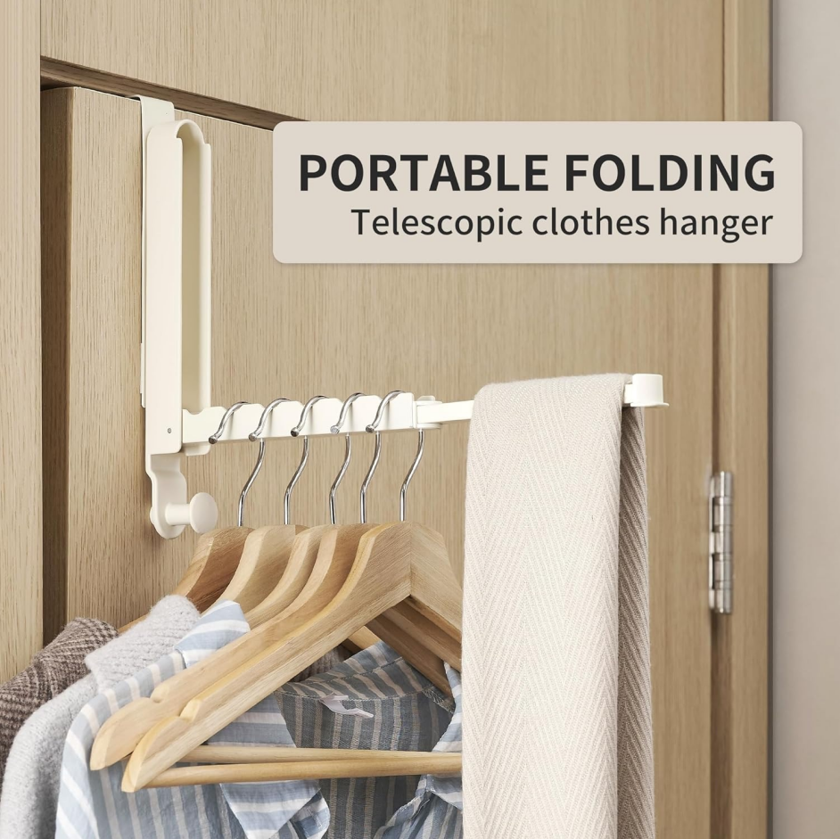 Over-the-Door Rack with Extendable Rod - Image 2
