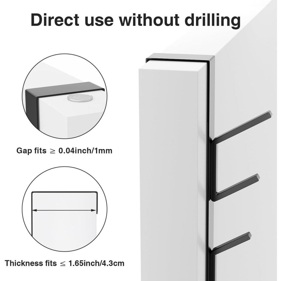 10-Hook Vertical Over-the-Door Rack - Image 2