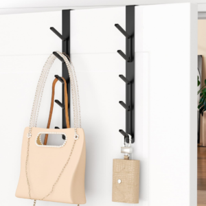 10-Hook Vertical Over-the-Door Rack