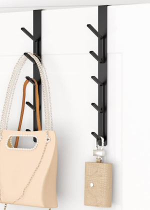 10-Hook Vertical Over-the-Door Rack