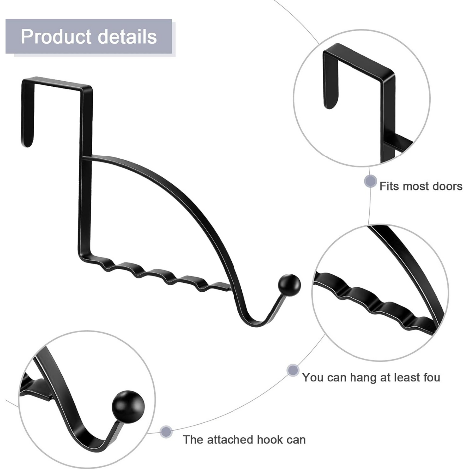 2-Pack Sturdy Over-the-Door Hooks - Image 2