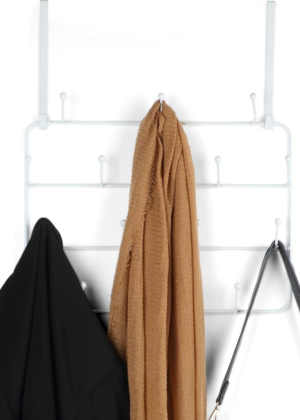 Multi-Functional Metal Over-the-Door Hook Rack