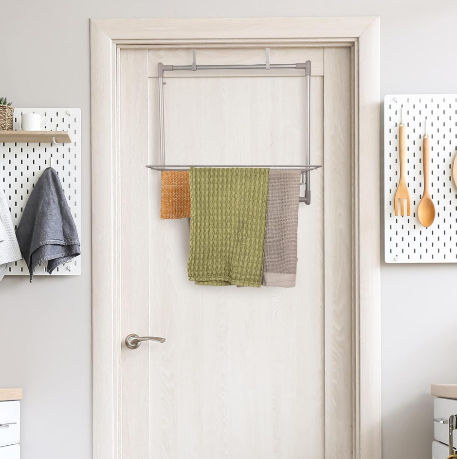 Extendable Metal Over-the-Door Drying Rack - Image 2
