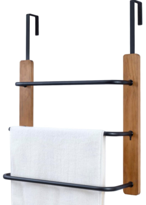 Rustic-Style Over-the-Door Towel Rack
