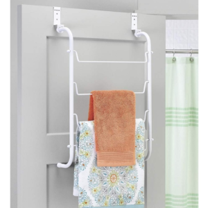 White Over-the-Door Towel Rack