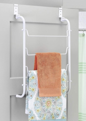 White Over-the-Door Towel Rack