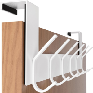 No-Install Over-the-Door Hooks – White