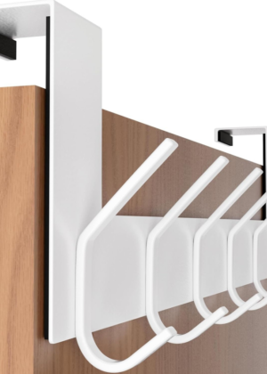 No-Install Over-the-Door Hooks – White