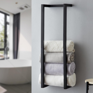 Rolled Towel Rack – Black