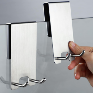 Stainless Steel Shower Door Hooks – 2-Pack