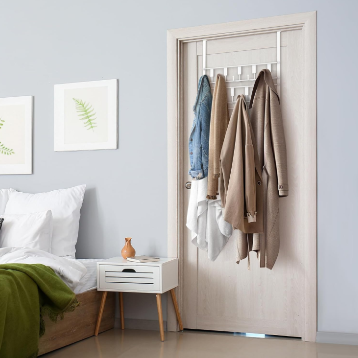 14-Hook Over-the-Door Coat Rack - Image 3