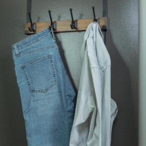 Dual-Use Wooden Hanger – Classic Finish
